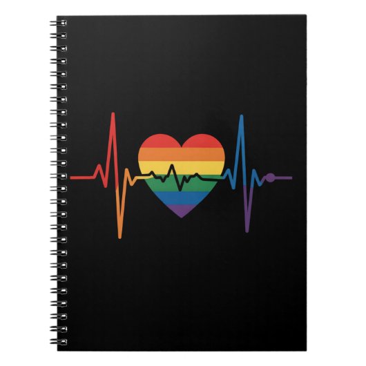 Carnet LGBTQ Heartbeats Heartbeats Pride Gay Lesbian Tran (Devant)