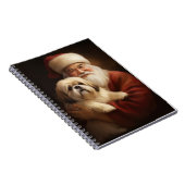 Carnet Lhasa Apso Avec Noël Festif Du Père Noël (Côté Droit)