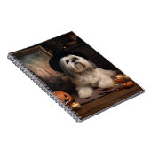 Carnet Lhasa Apso Citrouilles Halloween Épouvantable (Côté Droit)
