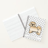 Carnet Lhasa Apso doré Chien de dessin animé mignon & Nom (Intérieur)