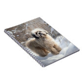 Carnet Lhassa Apso Laisse Neige Noël (Côté Droit)