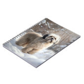 Carnet Lhassa Apso Laisse Neige Noël (Côté gauche)
