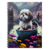 Carnet Lhassa Apso sur une rame : une aventure Pittoresqu (Devant)