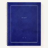Carnet L'Héritage | Indigo Cuir & Argent Scholar (Devant)