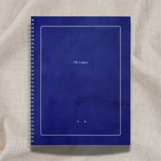 Carnet L'Héritage | Indigo Cuir & Argent Scholar