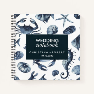 Carnet L'hippocampe bleu Mariage maritime nautique