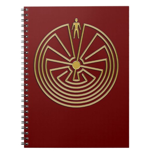 Carnet L'homme dans le Maze - or (Devant)