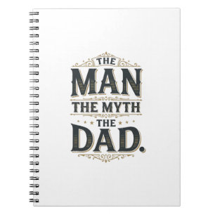 Carnet L'homme Le Mythe Le Papa T-shirt de typographie vi