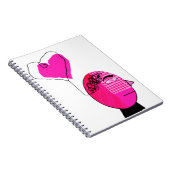 Carnet L'homme noir et rose avec amour dans l'esprit (Côté Droit)