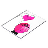 Carnet L'homme noir et rose avec amour dans l'esprit (Côté gauche)