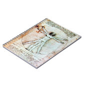 Carnet L'HOMME VITRUVIEN - Parchemin antique (Côté gauche)