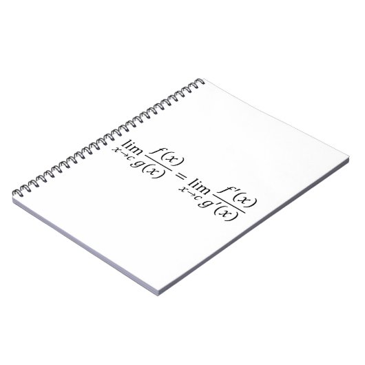 Carnet L'Hopital's Rule - Math And Calculus Basics T-Shir (Côté gauche)