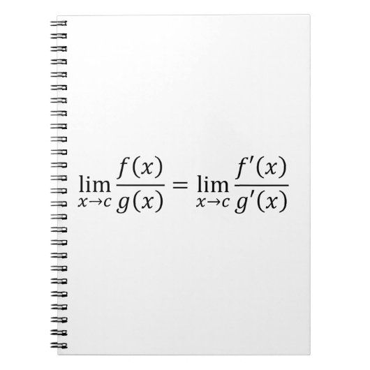 Carnet L'Hopital's Rule - Math And Calculus Basics T-Shir (Devant)