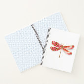 Carnet libellule de fleurs avec sakura de bijoux (Intérieur)