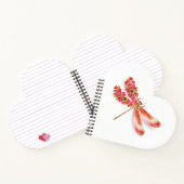 Carnet libellule de fleurs avec sakura de bijoux (Intérieur)