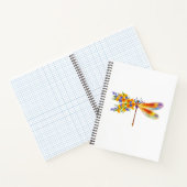 Carnet libellule de fleurs jaunes (Intérieur)