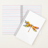 Carnet libellule de fleurs jaunes (À l'intérieur)