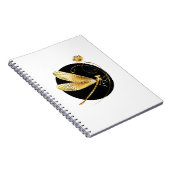 Carnet libellule d'or en cercle noir (Côté Droit)