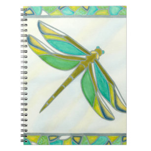 Carnet Libellule en pastel lumineuse par fuite de Vanna