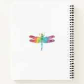 Carnet Libellule Féminine Aquarelle Arc-en-ciel Personnal (Dos)