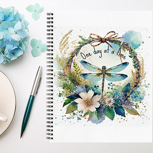 Carnet libellule florale Un jour à la fois