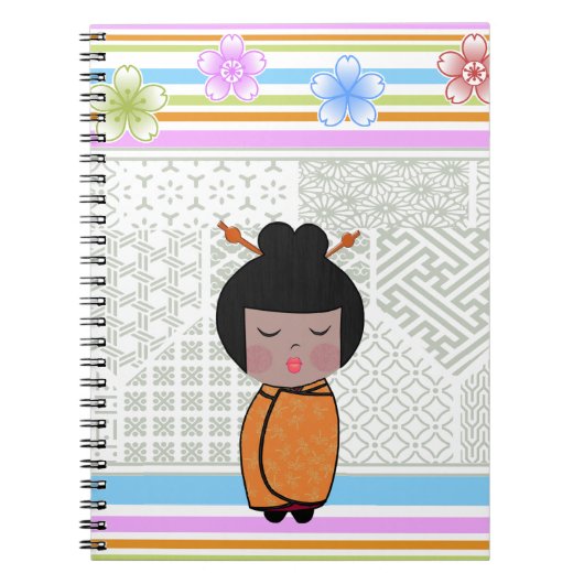 Carnet libellule kokeshi (Devant)