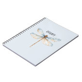 Carnet Libellule Rêve Bleu Blanc (Côté gauche)