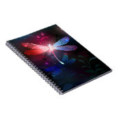 Carnet libellule rouge brillante (Côté Droit)
