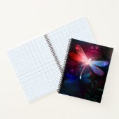 Carnet libellule rouge brillante (Intérieur)
