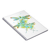 Carnet Libellule sarcelle éclaboussure  (Côté Droit)