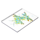 Carnet Libellule sarcelle éclaboussure  (Côté gauche)