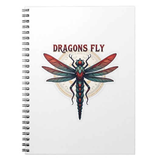 Carnet Libellule Steampunk Usinée Cool - Dragons Volent - (Devant)