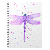 Carnet libellule violette (Devant)