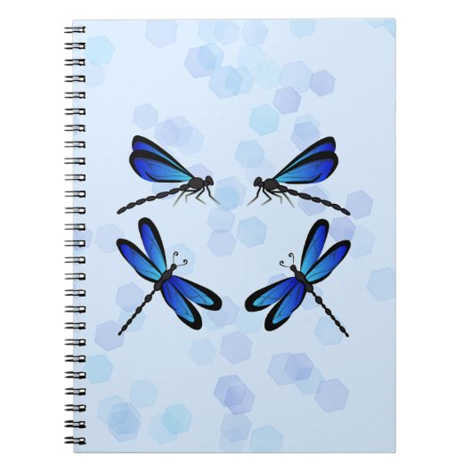 Carnet libellules bleues (Devant)