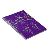 Carnet libellules colorées sur violet (Côté Droit)