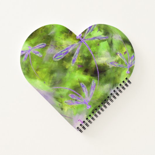 Carnet libellules violettes sur la chaux (Dos)