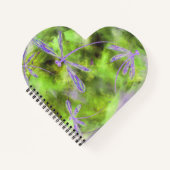 Carnet libellules violettes sur la chaux (Devant)