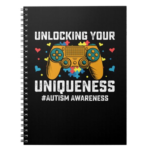 Carnet Libérer Votre Unicité Autisme Jeu Joueur (Devant)