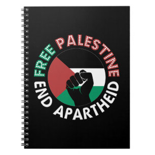 Carnet Libérez la Palestine mettre fin à l'apartheid Drap