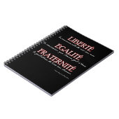 Carnet : Liberté, Egalité, Fraternité (Côté gauche)
