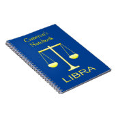 Carnet Libra Golden Scales Star Sign Custom (Côté Droit)