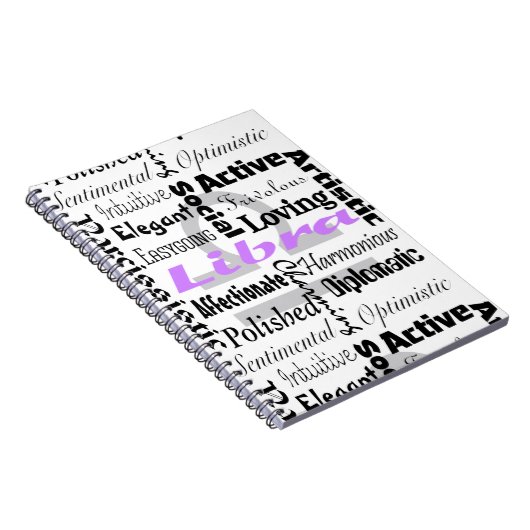 Carnet Libra Zodiac Astrologie Traits Collage (Côté Droit)