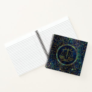 Carnet Libra Zodiac Gold Abalone sur Constellation