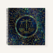 Carnet Libra Zodiac Gold Abalone sur Constellation (Devant)
