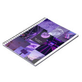 Carnet Libreta aesthetic collage lila (Côté gauche)