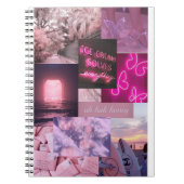 Carnet Libreta collage esthétique rosa (Devant)