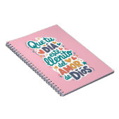 Carnet Libreta con espiral rosada mensaje lindo (Côté Droit)