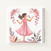 Carnet Libreta de chica en vestido rosa (Dos)