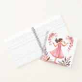 Carnet Libreta de chica en vestido rosa (Intérieur)