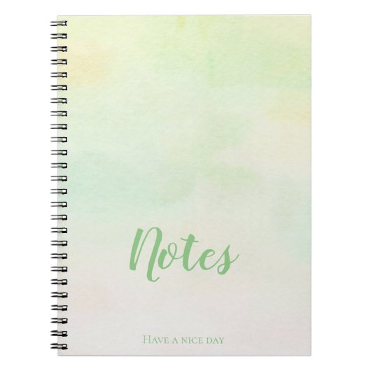 Carnet Libreta de espiral acuarela tonos suaves (Devant)